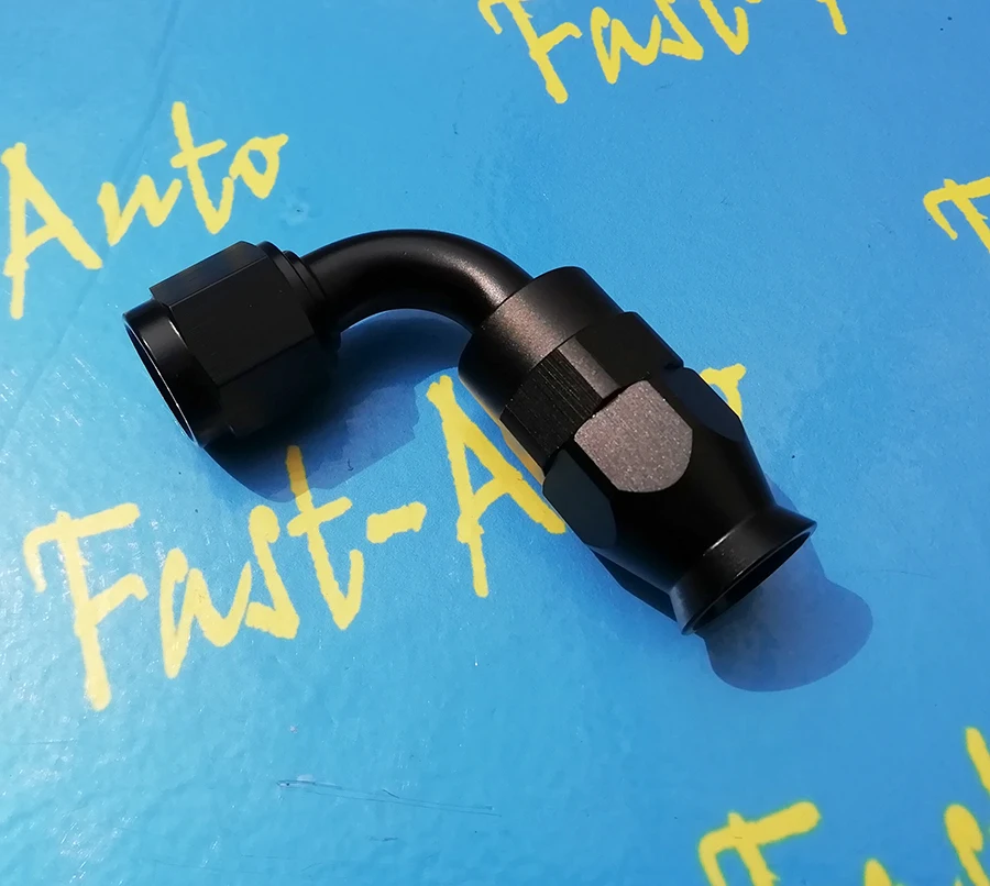 Reusable AN -6 AN6 -6an Fittings Adaptor PTFE  tpfe 90 degree 90degree Swivel Hose End fitting
