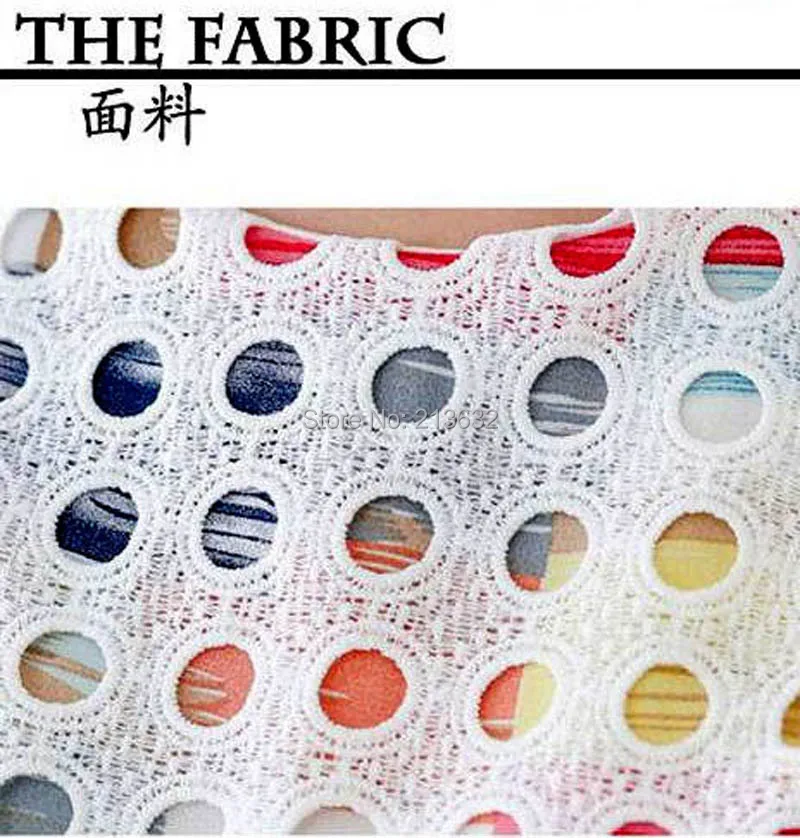 

opening round circular hole dress fabric party fabric luxury Home textile embroidery fabric cloth noble fancywork sewing fabric