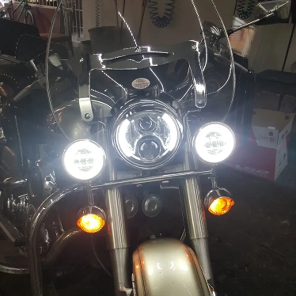 Motorcycle 7Inch Led Headlight Black For 93-08 Ducati Monster 1000 600 For Kawasaki Vulcan VN 500 750 800 900 1600 1700 1500