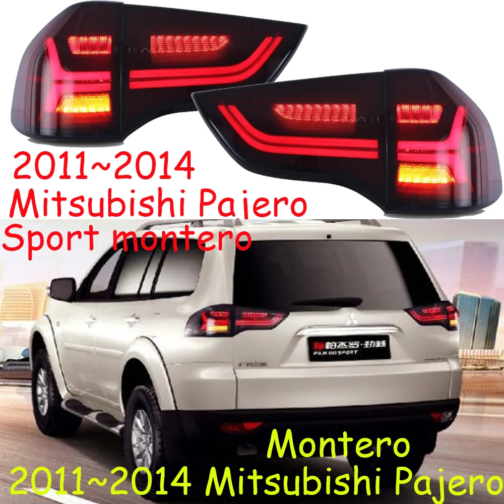 1set Car Styling for pajero taillights montero LED 2011~2014 car accessories pajero Lamp rear light DRL+Brake+Park+Signal light