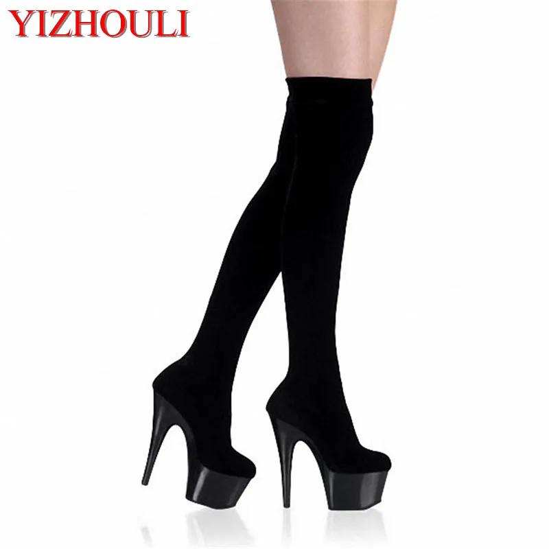 

Women's Fashion Sexy Knee-Length Boots Plus Size Boots 15cm High-Heeled Shoes 6 Inch Over The Knee Boots