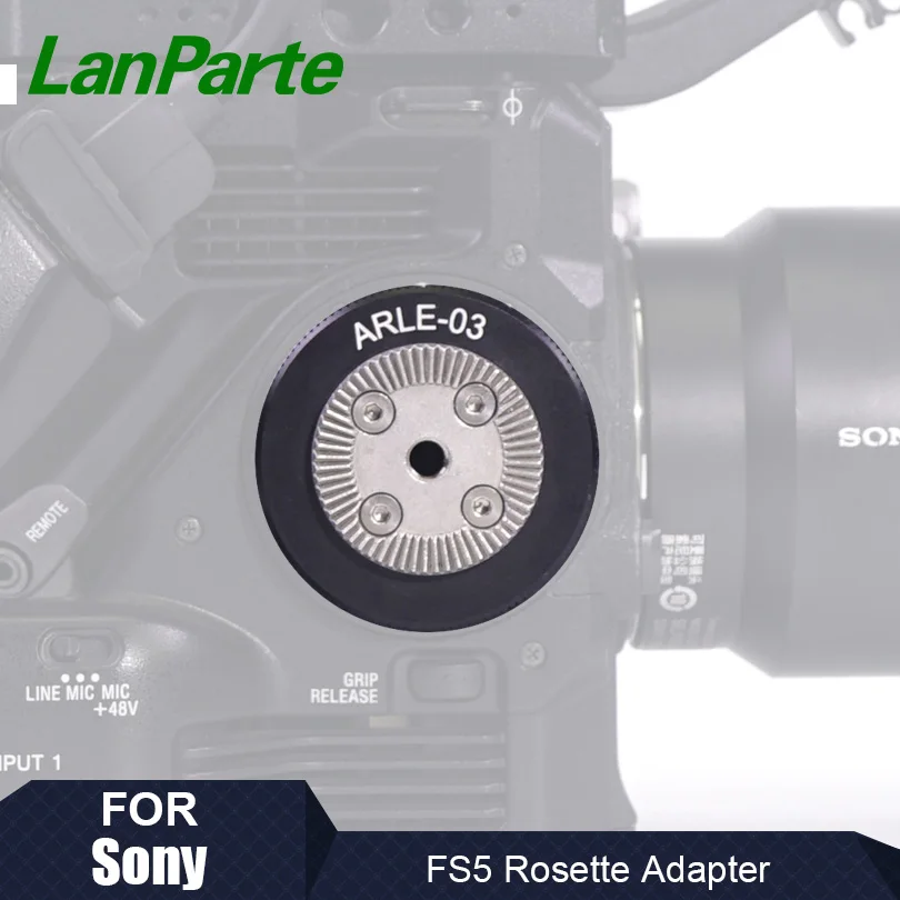 Lanparte Camera Handgrip Rosette Adapter of Arri Standard for SONY FS5, FS5 Mark II