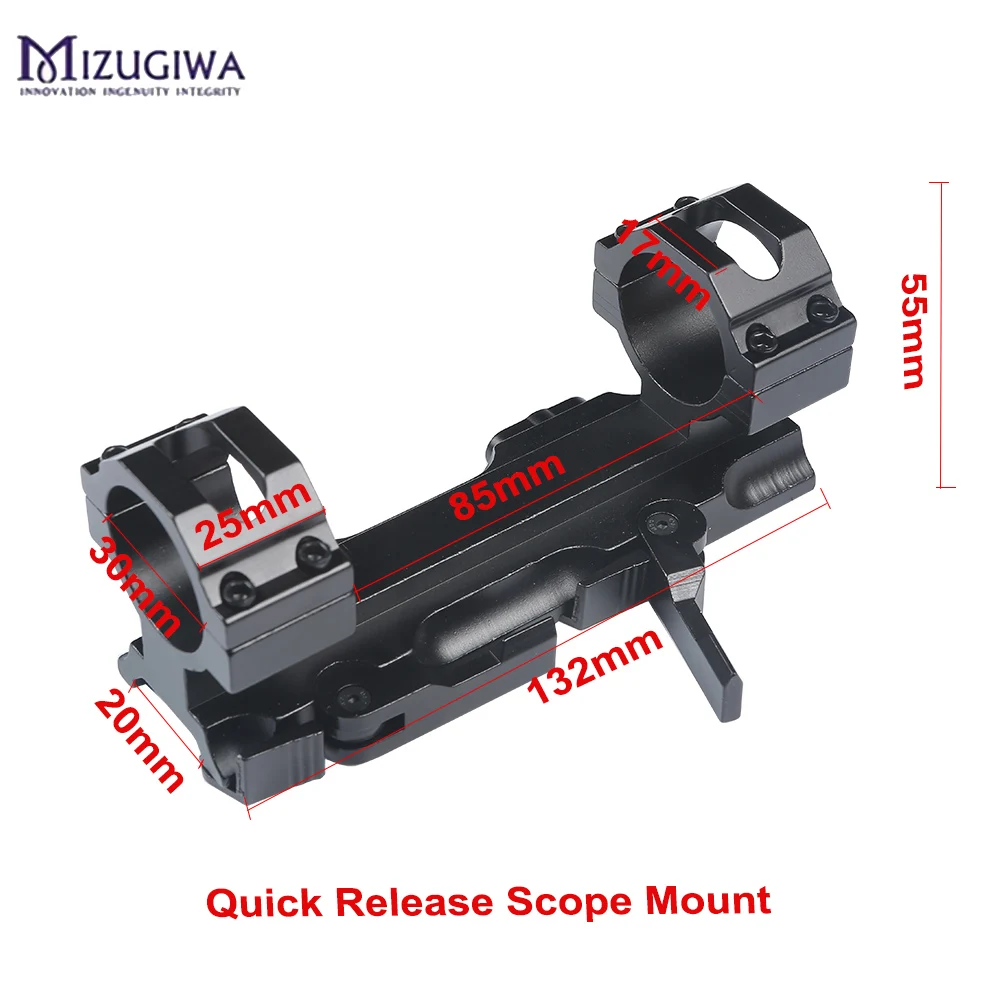 

MIZUGIWA Hunting Rifle Scope Mount 30mm Quick Release Cantilever Picatinny Weaver 20mm Rail AR15 AK47 M4 Hunting Accessories