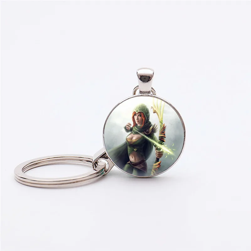 Hot Game Theme Dota 2 Logo Keychain Dota 2 Logo Pendant Key Chain Figure Classic Jewelry Gift Keyring