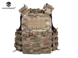 EmersonGear-Navy Cage Plate Carrier, Tactical Vest, Airsoft Combat, Molle Back Support, EM7435