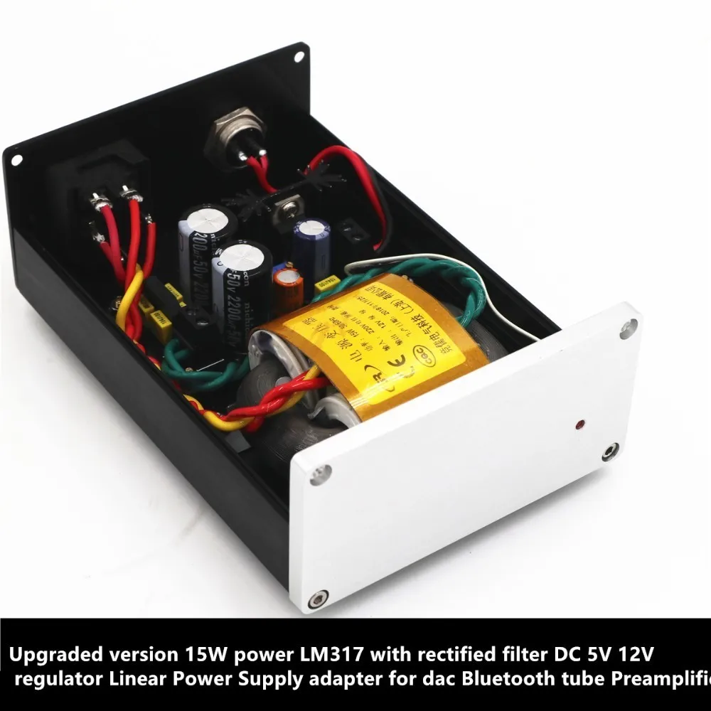 New 15W LM317 DC voltage-stabilized Linear Power Supply with rectified filter DC 5V 12V for dac Bluetooth tube Preamplifier