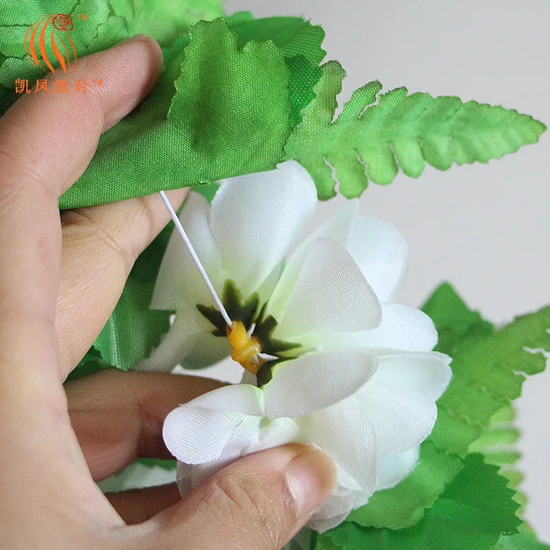 Green Hawaiian Wreath Artificial Leaf Garland Necklace Bracelet Fancy Dress Wedding Party Hawaii Beach Stage Costume