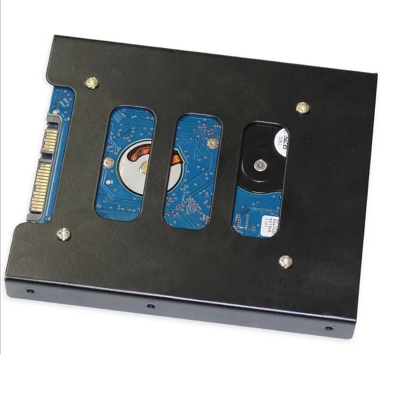 Black 2.5" SSD to 3.5" Bay Caddy Tray Hard Drive HDD Mounting Dock Bracket Adapter Converter Frame For PC Computer