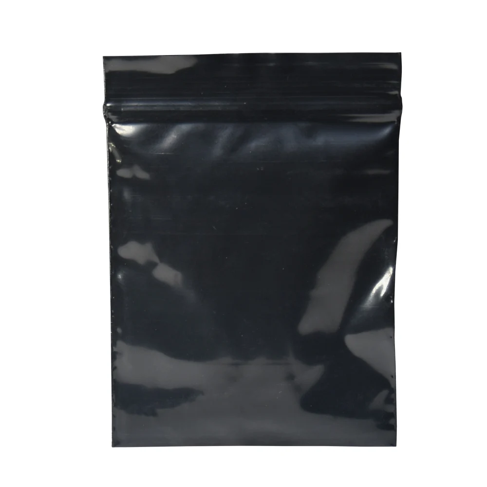 500Pcs/lot 4*5cm(1.6\'\'x2\'\') Black Mini Zip Lock Plastic Bag Resealable Zipper Ziplock Bag Self Seal PE Plastic Packaging Bags