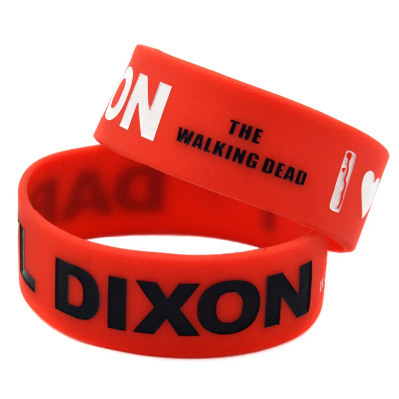 1 PC I Love Daryl Dixon The Walking Dead Silicone Bracelet 1 Inch Wide