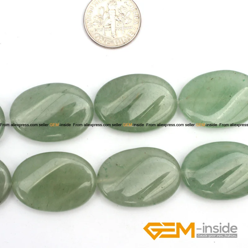 13x18mm & 18x25mm Flat Olivary Oval Twist Aventurine Jad Beads natural jad beads DIY loose beads for jewelry making Strand 15\