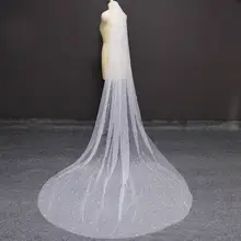 Long Pearl Bridal Veil 3M with Pearls #6