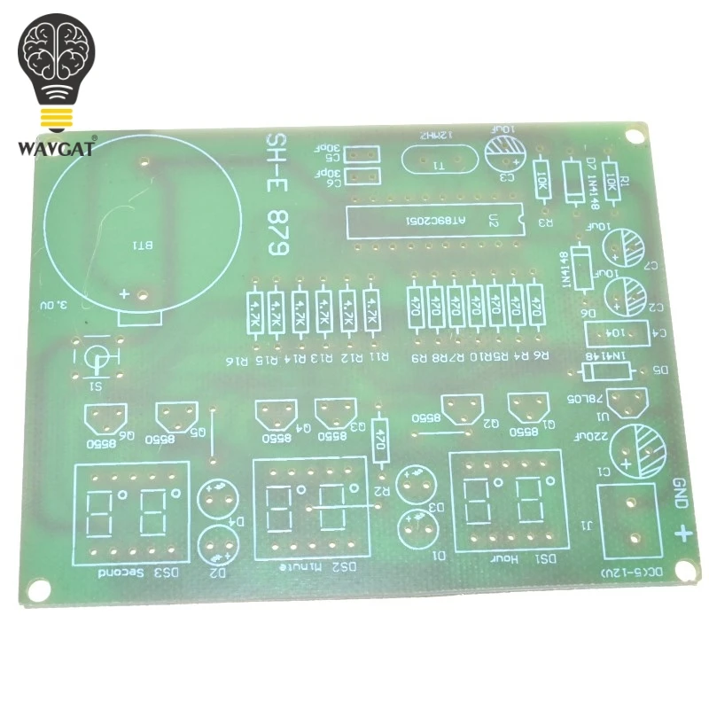 DIY Kits AT89C2051 Electronic Clock Digital Tube LED Display Suite Electronic Module Parts and Components DC 9V - 12V