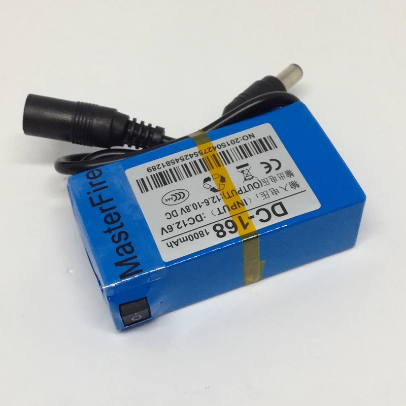MasterFire New Mini Portable DC-168 12V 1800mAh High Capacity Rechargeable Polymer Lithium-ion Battery Cell Pack for CCTV Camera