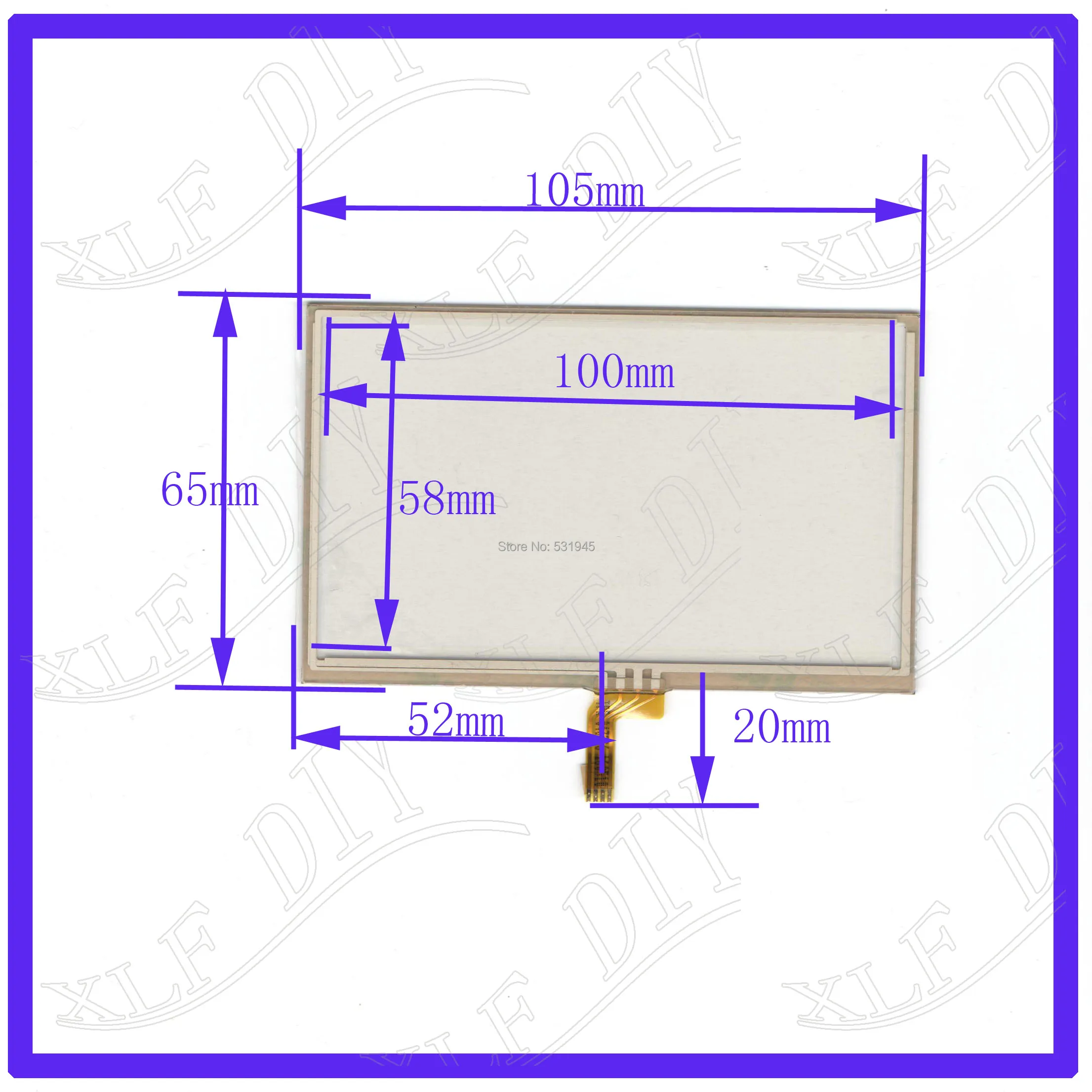 

ZhiYuSun 4.3inch 105*65 4 wires GPS TOUCH SCREEN touch panel width 65mm length105mm this is compatible TPR-043A06