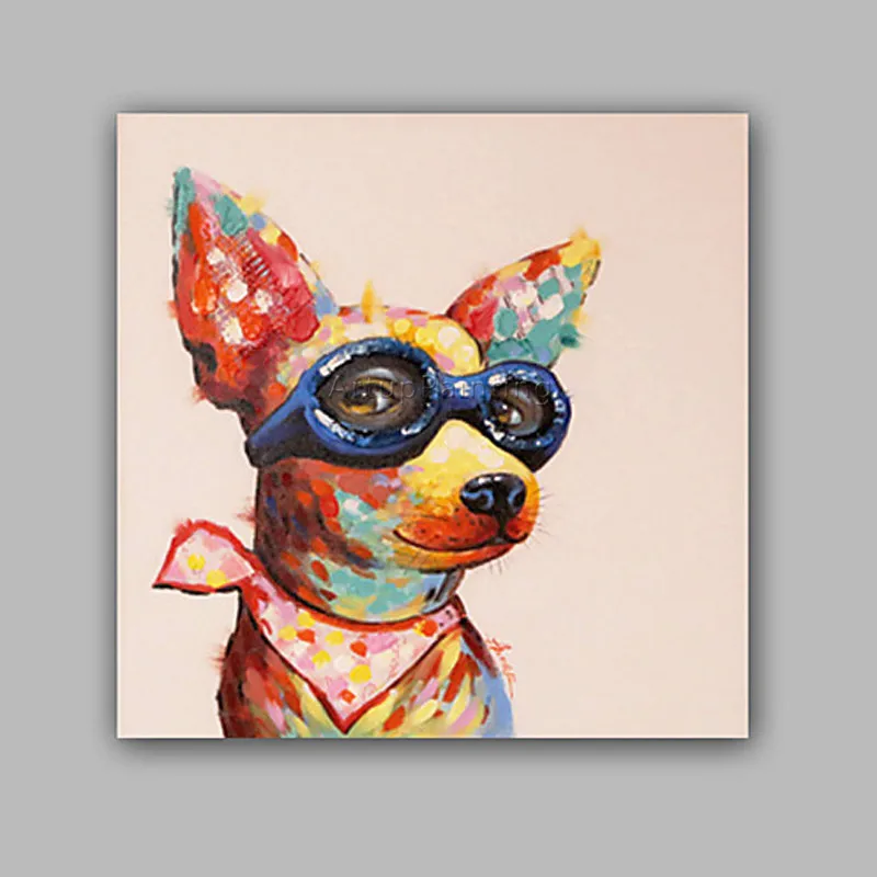 Dog painting Canvas acrylic painting wall art pictures for living room home decor pop art animal Painting cuadros decoracion0013