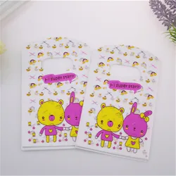 New Design Wholesale 50pcs/lot 9*15cm High Quality Lovely Double Cartoon Pig Packaging Bags Small Party Gift Bags