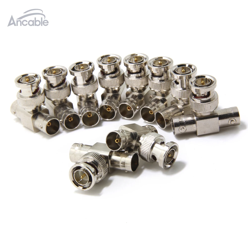 Ancable 5-Pack BNC Mâle à Double Femelle BNC Prise T Forme RF Coaxial 3 Voies Adaptateur pour la VIDÉOSURVEILLANCE De Sécurité Système de Caméra DVR