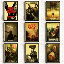 American TV Series The Walking Dead Retro Poster Good Quality Wall Posters and Prints Home Room Art Painitng Wall sticker