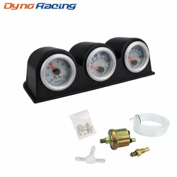 2'' 52MM Triple gauge kit Turbo boost Water Temperature Oil Pressure Gauge Car meter YC100650