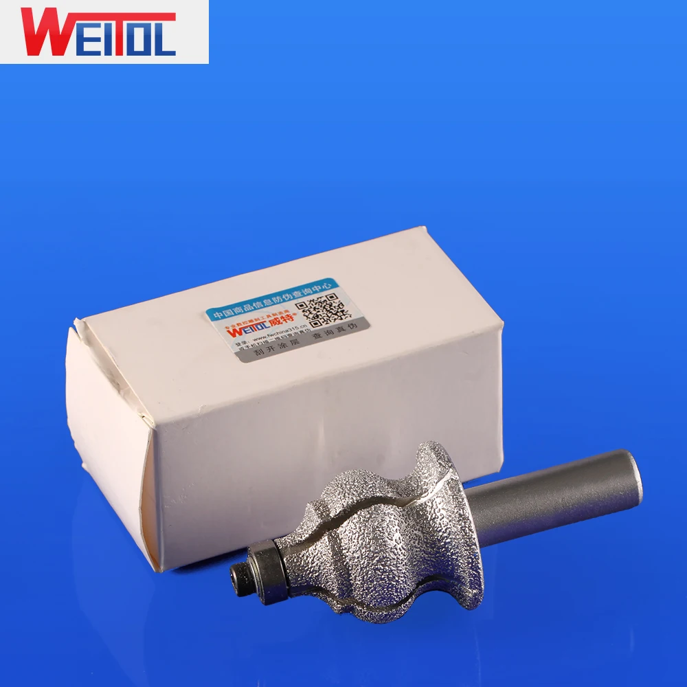 WeiTol 1 قطعة cnc الماس الصنفرة الكلاسيكية وغي بت مع تحمل يتوهم نمط الكوارتز حجر الرخام تقليم النقش بت للحجر