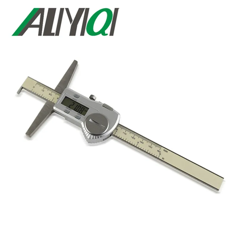 

0-200mm Single hook Digital Depth Caliper Stainless Steel Electronic High Precision Good Quality Waterproof Trammel Ruler