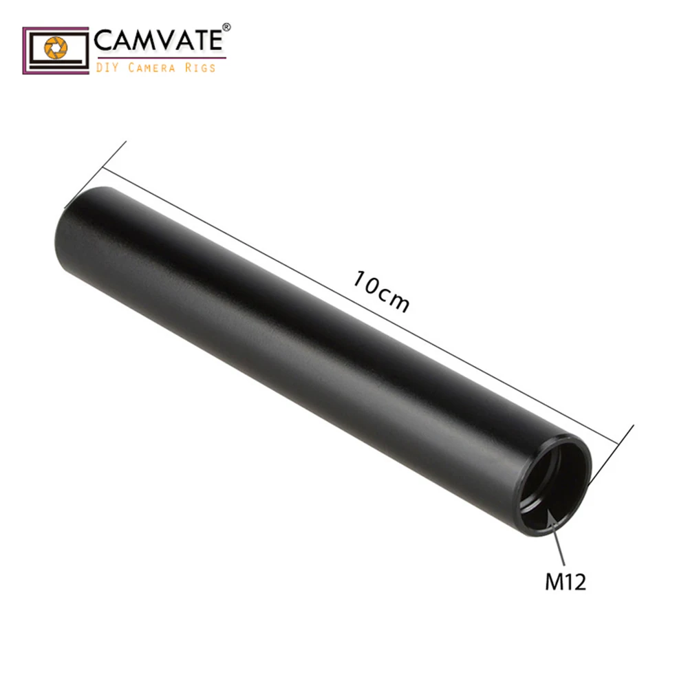 CAMVATE 2pcs Aluminum Alloy Standard 15mm Rods Camera Rail Rod M12 Female Thread 3.94\