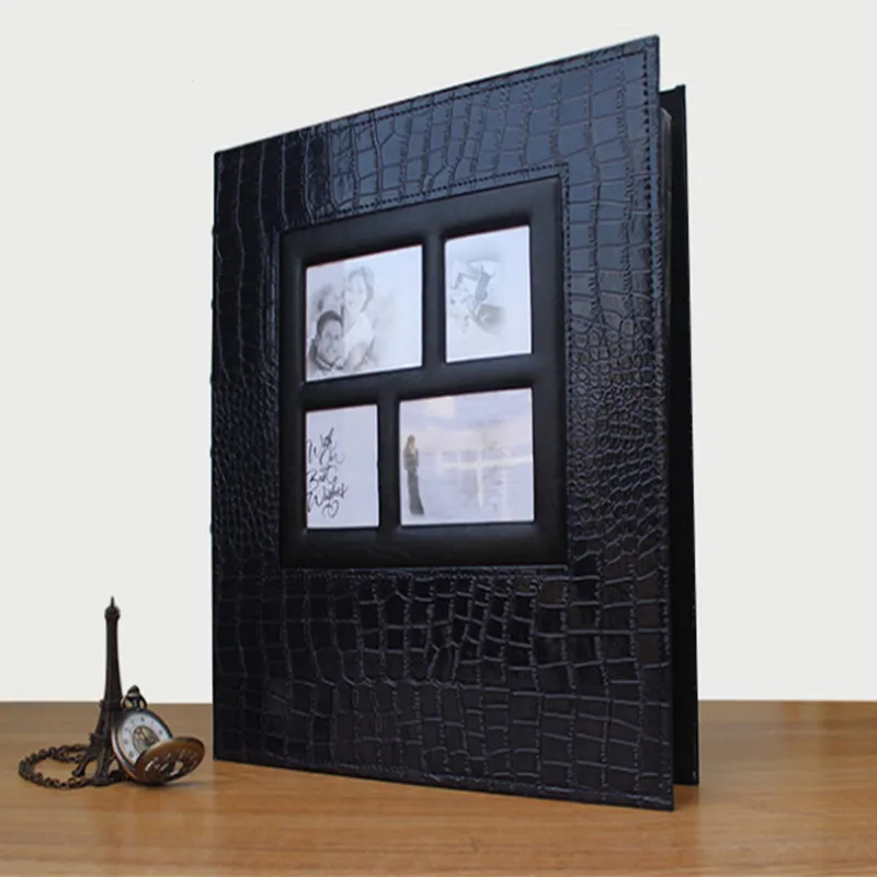 

New 6 Inch 400 Pockets Photo Album Leather Cover Leather Family Children Baby Growth Insert Album Wedding scrapbook Photo Album