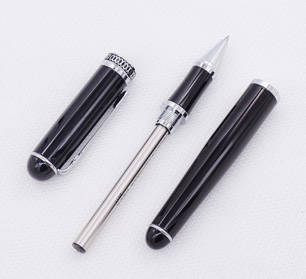 Duke D2 Classic Rollerball Pen Black Barrel & Silver Clip Advanced Writing Gift Pen Business Office Home School Supplies