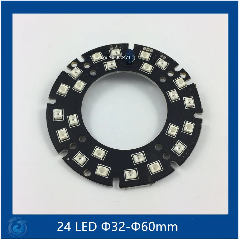 Infrared 24 IR LED board for CCTV Cameras night vision (size F32-F60mm) SMT3528 LED