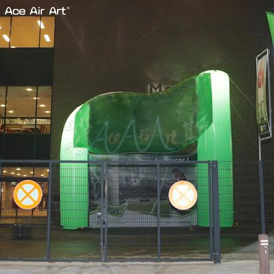 

Green LED Logo Arch Inflatable Board Archway Logo Wall with Lights and Blower for Sale