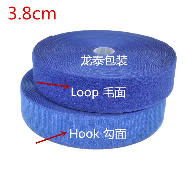 Correa de nailon para accesorios de tela, 50 metros, 1,5 pulgadas, 38mm de ancho, 25 metros x 1 par, cinta de bucle de gancho de costura de colores de grado A