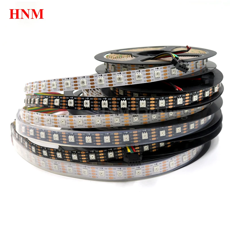 

5M 72LEDs/m HD107S LED Strip Light,5050 SMD RGB LED with built-in IC HD107S(Similar APA102/APA107)WHITE/BLACK PCB,IP20/IP65/IP67