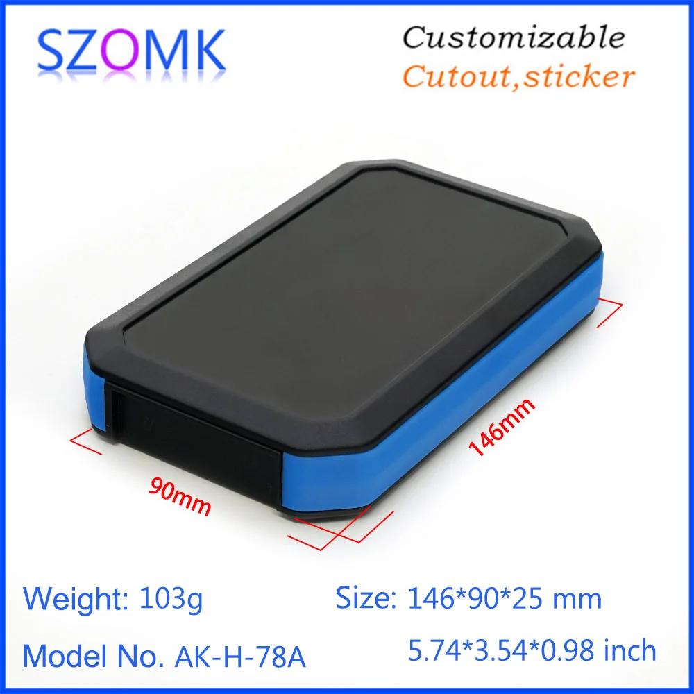 1 Piece 146*90*25mm szomk 3xAAA plastic instrument enclosure junction box IP65 waterproof electronics handheld control housing