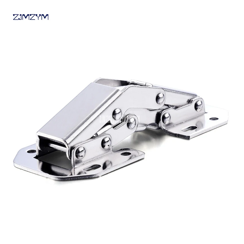 1pc 3 Inch No-Drilling Hole Cabinet Hinge Bridge Shaped Spring Frog Hinge Full Overlay Cupboard Door Furniture Hinges 78*33mm