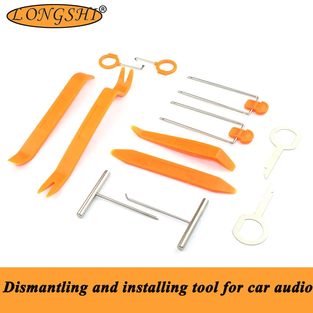 LONGSHI 12pcs Professional Tool for Car outillage automobile automotive tools Set Car Panel Audio Remove Install Pry Repair Tool