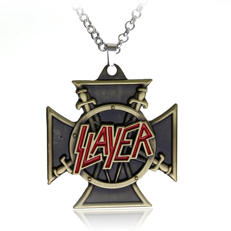 dongsheng American Speed Metal Band SLAYER Necklace Killer Thrash Metal Rock Band Chain Necklace