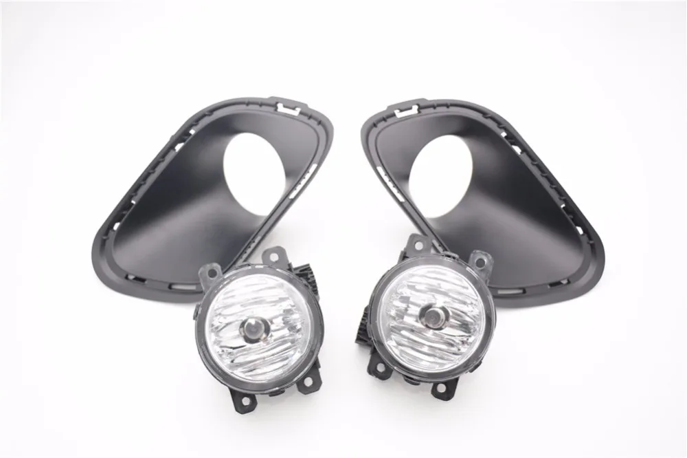 1Set Clear Lens Driving Fog Lamp Lights + Bezel Covers + Bulbs For Jeep Cherokee 2014