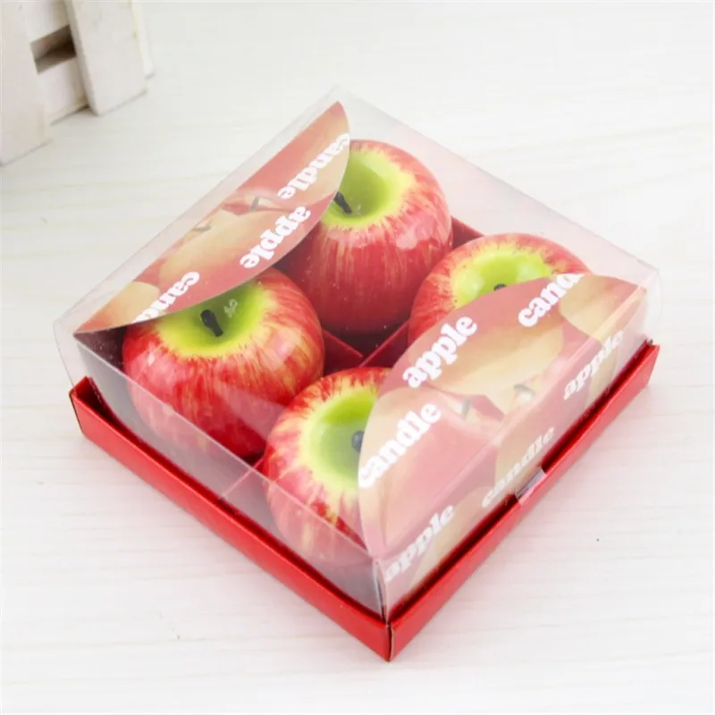 4PCS/Lot Christmas Lemon Shape Fruit  Candle Greet Gift Party Supplies Wedding Gift  Romantic Confession Candle