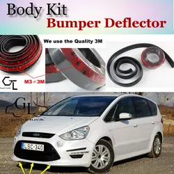 Bumper Lip Deflector Lips For Ford S-Max SMax S Max Front Spoiler Skirt For GOOD LUCK Fans Car View Tuning / Body Kit / Strip