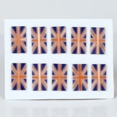 Sales 1Pairs Intarsia Cymophane Handmade DIY Jewelry British flag of england flag Fashion Cabochon Can Free Drilled Hole