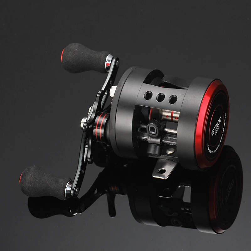 Lizard Runde Baitcasting-Angelrolle mit Magnetbremssystem, Links- und Rechtshändig, 15KG Bremskraft für Schlangenkopf- oder Meeresfischen – Detail 10