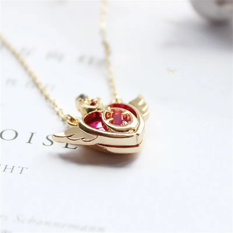 Beautiful Girl Hearts Wing Necklace Chain of Clavicle Female Charm Fashion The Girl Heart Chain Necklace Party Gift Ball Women
