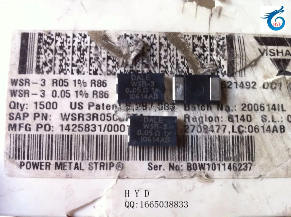 

WSR3R0500FEA WSR-3 0.05R 1% 3W VI-SHAY SMD 10PCCS/LOT