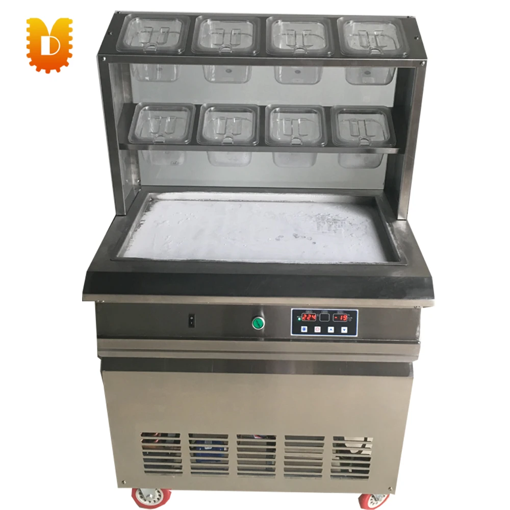 

rectangular pan intelligent ice fryer fried yogurt machine