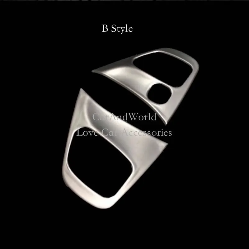 For Renault Captur 2013-2016 Steering wheel Switch Button cover Trim interior frame decorate ABS Chrome Car-styling Accessories