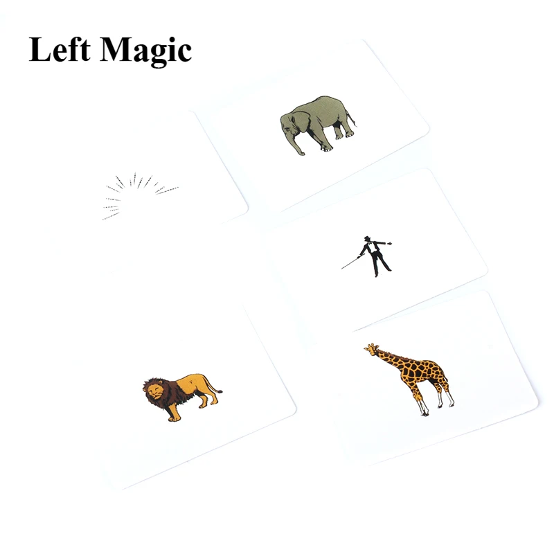 Funny Circus Magic Toy Animals Cage Cards Magic Tricks Easy Play Kids Toy Comedy Accessories