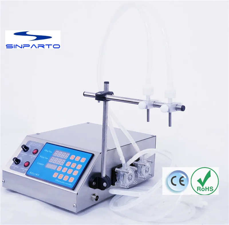 Hot sale peristaltic pump filling machine 0.3-500ml/min with 2 heads liquid filler for perfumes, edible oil filling machine