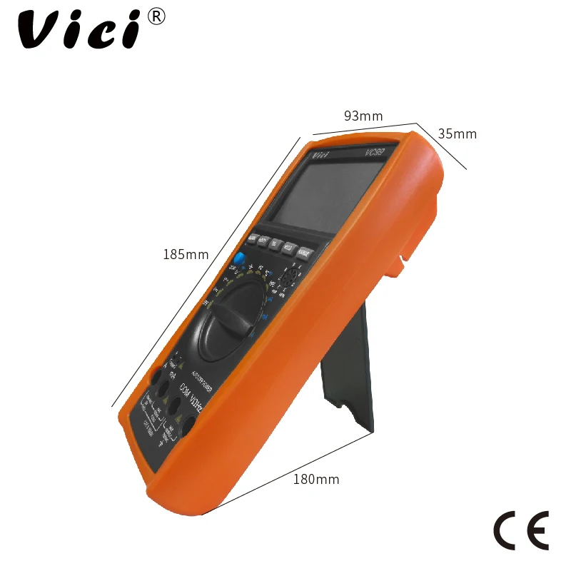 Imagem -04 - Multímetro Digital Alcance Automático Voltímetro Amperímetro Corrente Resistência Capacitância Medidor Tester dc ac Vici-vc99