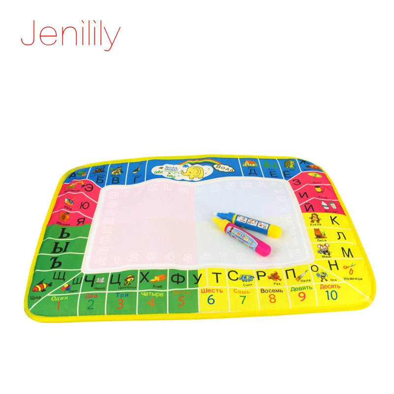 Russian Letter Magic Water Drawing Board Coloring Doodle Mat with Magic Pen Painting Learning Educational Toys Children Creation